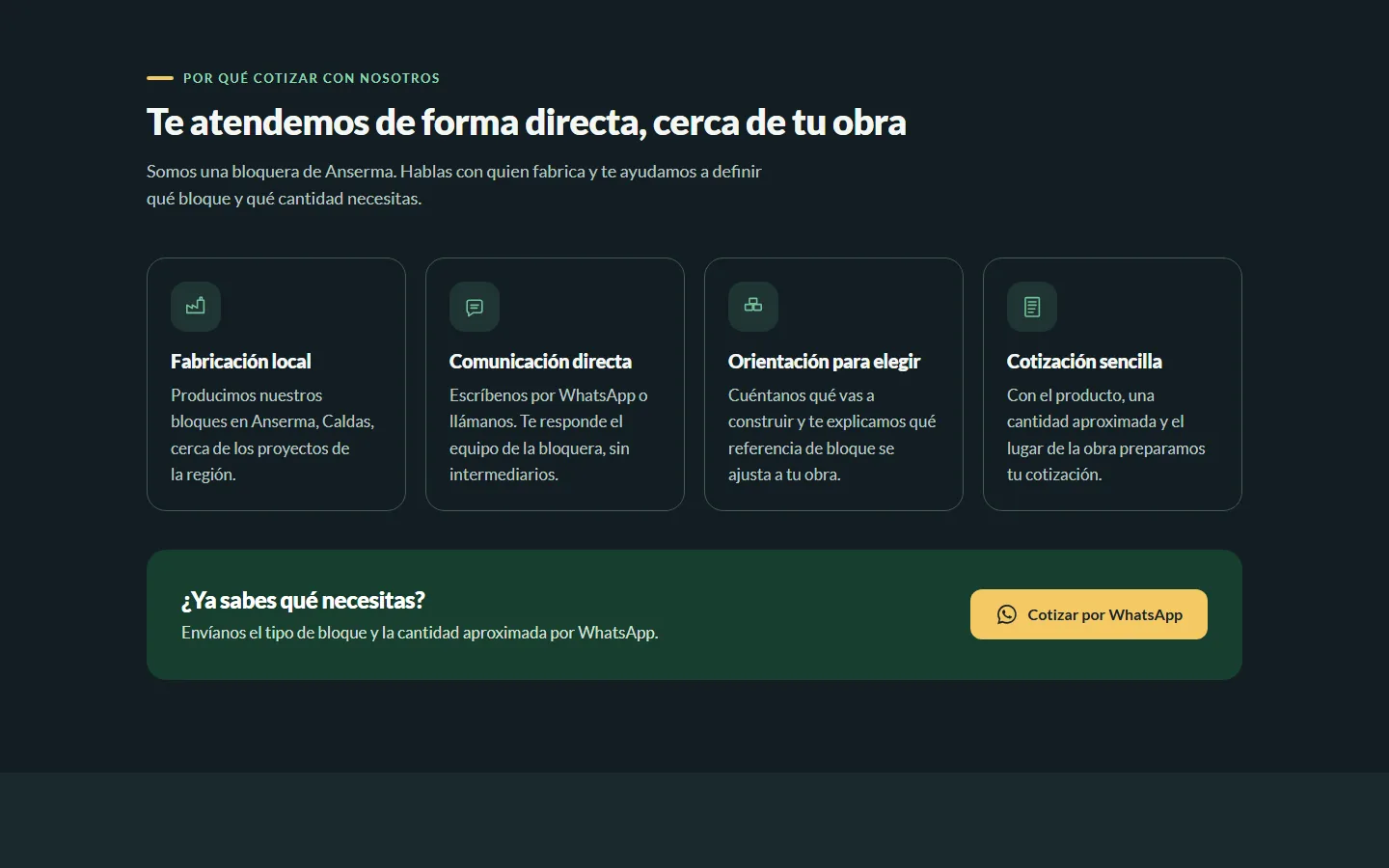 Catálogo de productos con fichas técnicas