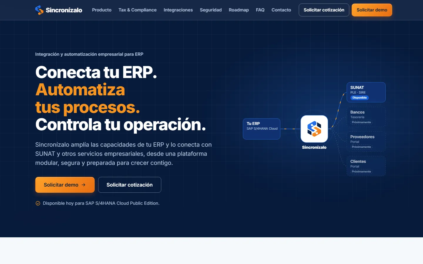 Pantalla de Sincronízalo